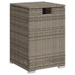 Vidaxl Propane Tank Cover Table Grey 40X40X60 Cm Poly Rattan - thumbnail 2