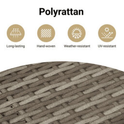 Vidaxl Propane Tank Cover Table Grey 40X40X60 Cm Poly Rattan - thumbnail 7