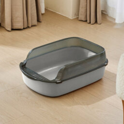 Thehotsale Grey Large Anti-Splashing Detachable Cat Litter Box - thumbnail 4