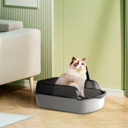 Thehotsale Grey Large Anti-Splashing Detachable Cat Litter Box - thumbnail 3