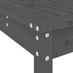 Berkfield 3 Piece Garden Bar Set Grey Solid Wood Pine - thumbnail 7