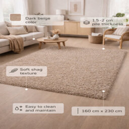 Uetian Luxury Soft Area Rug 120X170 Cm Medium Living Room Bedroom Floor Carpet Modern Home Decor - thumbnail 5