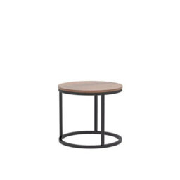 Set Of 2 Nesting Coffee Tables Round Stacking Sofa Side Tables For Living Room - thumbnail 4