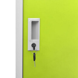 Vidaxl Locker Cabinet Light Grey And Green 90X45X92.5 Cm Steel - thumbnail 6