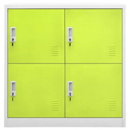 Vidaxl Locker Cabinet Light Grey And Green 90X45X92.5 Cm Steel - thumbnail 2