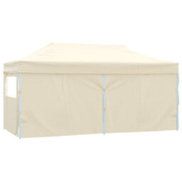 Walplus Professional Folding Party Tent Garden Gazebo Canopy With 4 Sidewalls 3X6 M Steel Cream - thumbnail 4