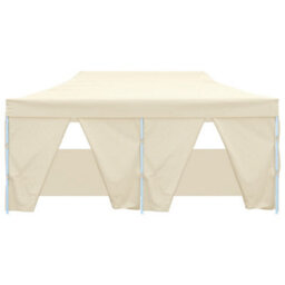 Walplus Professional Folding Party Tent Garden Gazebo Canopy With 4 Sidewalls 3X6 M Steel Cream - thumbnail 3