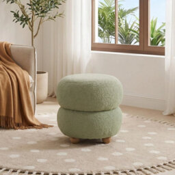 Green Footstool Ottoman Stool Pouffe Seat Vanity Dressing Table Stool - thumbnail 4