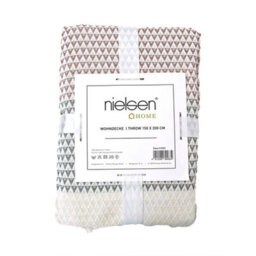 Nielsen Dana Large Throw Blanket With Boho Tassles - Grey White And Mauve - thumbnail 3