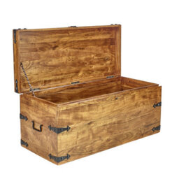 Elm Home And Products Elm Home And Garden Storage Trunk Blanket Box Coffee Table Solid Wood Oak Finish 40Cm High X 90Cm X 40Cm Fully Assembled - thumbnail 2