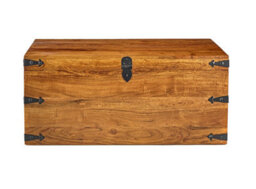 Elm Home And Products Elm Home And Garden Storage Trunk Blanket Box Coffee Table Solid Wood Oak Finish 40Cm High X 90Cm X 40Cm Fully Assembled - thumbnail 5
