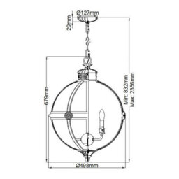 Luminosa Lighting Elstead Adams 4 Light Ceiling Chandelier Pendant Light British Bronze, E14 - thumbnail 5