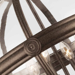 Luminosa Lighting Elstead Adams 4 Light Ceiling Chandelier Pendant Light British Bronze, E14 - thumbnail 3