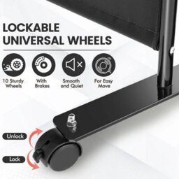 4 Panel Room Divider On Wheels Rolling Privacy Screens Mobile Freestanding - thumbnail 6