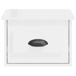 Berkfield Elegant Wall-Mounted Bedside Cabinets 2 Pcs High Gloss White 41.5X36X28Cm - thumbnail 7