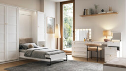 Impact Furniture Chest Of Drawers White Bedroom Storage Cabinet 90Cm Compact Shaker Unit Gold Handles Rel - thumbnail 9