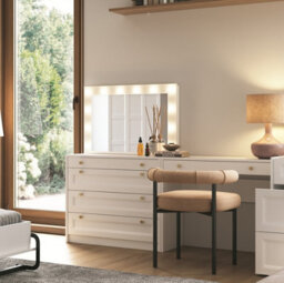 Impact Furniture Chest Of Drawers White Bedroom Storage Cabinet 90Cm Compact Shaker Unit Gold Handles Rel - thumbnail 4