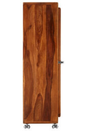 Orsina Sheesham Wood Tall Cabinet,classic Teak Finished Media Unit,display Corner Unit,luxe Wooden Shelving Cabinet - thumbnail 3
