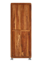 Orsina Sheesham Wood Tall Cabinet,classic Teak Finished Media Unit,display Corner Unit,luxe Wooden Shelving Cabinet - thumbnail 4