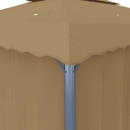Berkfield Gazebo With Curtain 3X3 M Taupe Aluminium - thumbnail 5