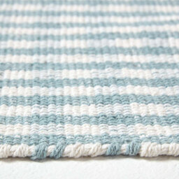 Homescapes Cotton Gingham Check Rug Hand Woven Blue White, 70 X 120 Cm - thumbnail 4