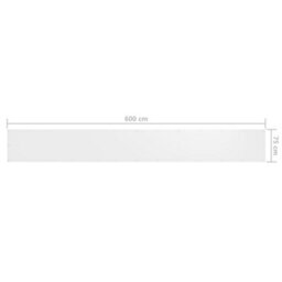 Berkfield Balcony Screen White 75X600 Cm Oxford Fabric - thumbnail 5