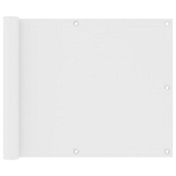 Berkfield Balcony Screen White 75X600 Cm Oxford Fabric - thumbnail 1