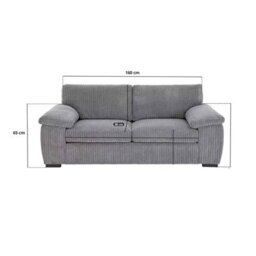 BlissFurniture Ltd Jumbo Cord 2 Seater Sofa Stylish & Compact Sofa For Modern Living Rooms And Flats Enhance Comfort Without Compromising Space - thumbnail 3