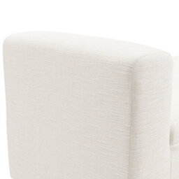 Wyld Haus Brooklyn Ivory Linen Bench With Matt Black Legs - thumbnail 5