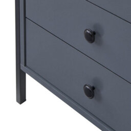 Timber Art Design Zahra Bedside Table Cabinet Bedroom Furniture Nightstand 3 Drawer Dark Grey - thumbnail 7
