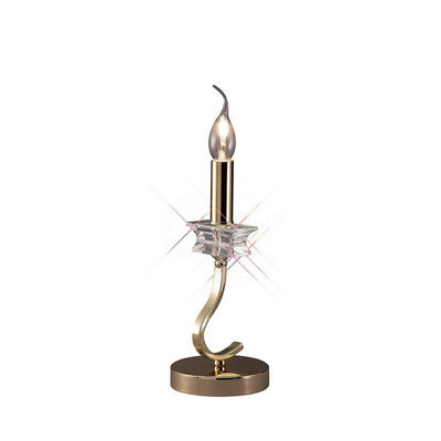Luminosa Lighting Luminosa Nydia Table Lamp E14 French Gold/crystal - image 1