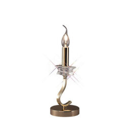 Luminosa Lighting Luminosa Nydia Table Lamp E14 French Gold/crystal - thumbnail 1