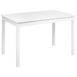 Wyld And Coco Casanova Dining Set - White Poplar Wood And Mdf Table With 4 Chairs, 120 X 75 Cm, Cottage-Style Family Set - thumbnail 8