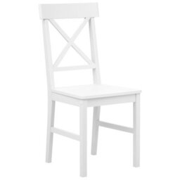Wyld And Coco Casanova Dining Set - White Poplar Wood And Mdf Table With 4 Chairs, 120 X 75 Cm, Cottage-Style Family Set - thumbnail 4