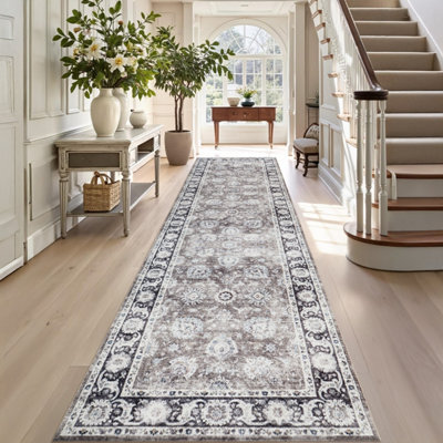 Ameha Cashmere Runner Extra Large Area Rug Vintage Style Non-Slip Anti Allergic Indoor/outdoor Carpet (Harmony, 80X300 Cm) - image 1