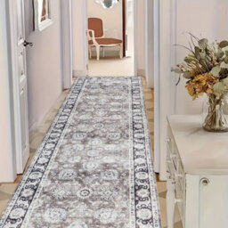 Ameha Cashmere Runner Extra Large Area Rug Vintage Style Non-Slip Anti Allergic Indoor/outdoor Carpet (Harmony, 80X300 Cm) - thumbnail 5