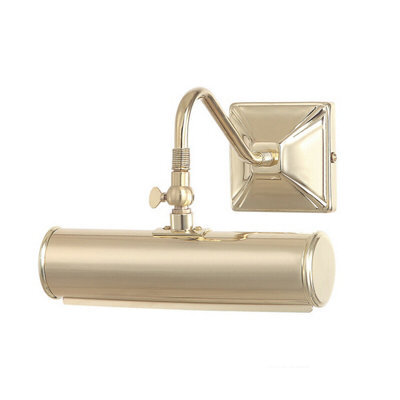 Elegant Single Bulb Picture Light In Polished Brass With Led E14 40W