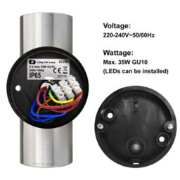 Long Life Lamps Company Modern Stainless Steel Double Outdoor Wall Light Ip65 Wall Light Zlc03 - thumbnail 4