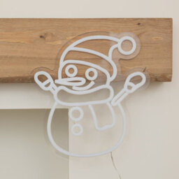 Samuel Alexander 30Cm Snowman Neon-Style Light Up Christmas Decoration With Usb Power Cable - thumbnail 8