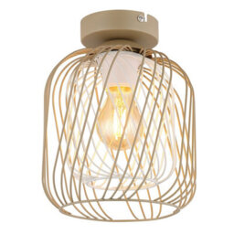 Luminosa Lighting Luminosa Dichti Semi Flush Ceiling Light Sand Colored Matt 1X E27