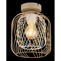 Luminosa Lighting Luminosa Dichti Semi Flush Ceiling Light Sand Colored Matt 1X E27 - thumbnail 3