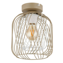 Luminosa Lighting Luminosa Dichti Semi Flush Ceiling Light Sand Colored Matt 1X E27 - thumbnail 2