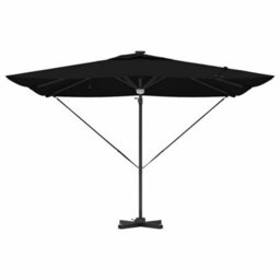 Berkfield Versatile Cantilever Roma Parasol With Leds Black 286X285X270 Cm Aluminium - thumbnail 6