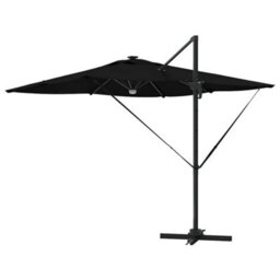 Berkfield Versatile Cantilever Roma Parasol With Leds Black 286X285X270 Cm Aluminium - thumbnail 8
