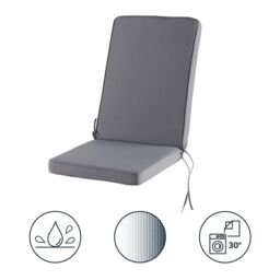 GoodHome Tiga Steel Grey Outdoor Rectangular High Back Seat Cushion - thumbnail 2