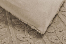 Kampala Hill Leaves Teddy Beige Duvet Cover Set King Bedding Set - thumbnail 2