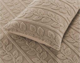 Kampala Hill Leaves Teddy Beige Duvet Cover Set King Bedding Set - thumbnail 3