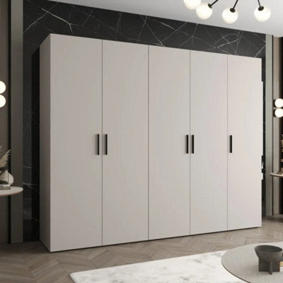 Arte Bari I Hinged Door Wardrobe 250Cm In Cashmere - Elegant, Soft-Close Storage In A Contemporary Neutral - image 1