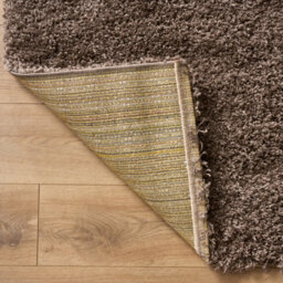 "Bravich Taupe Thick Shaggy Rug - California - 110X160 (3'7X5'4"")" - thumbnail 6