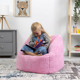 icon Kids Teddy Bear Armchair Bean Bag Pink Childrens Bean Bags Set Of 2 - thumbnail 2